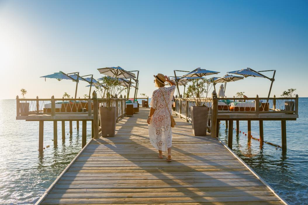 exclusive overwater villa at tropical luxury resort