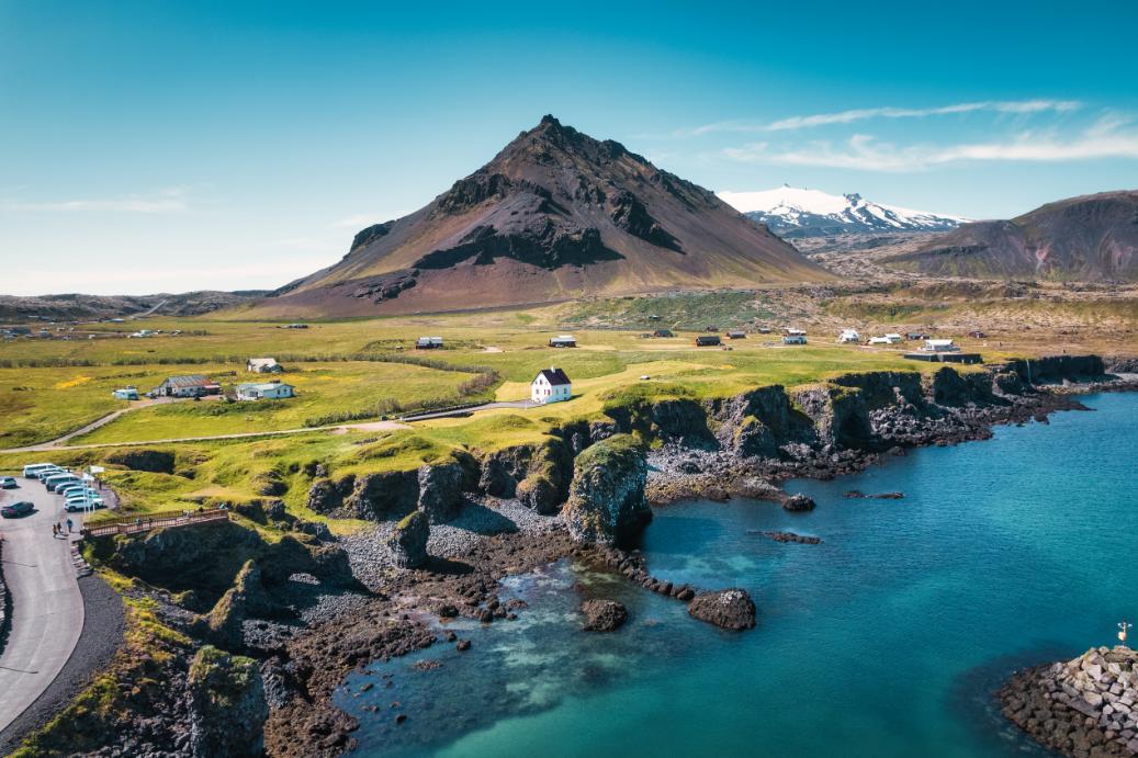 scenic Iceland road trip through dramatic volcanic landscape