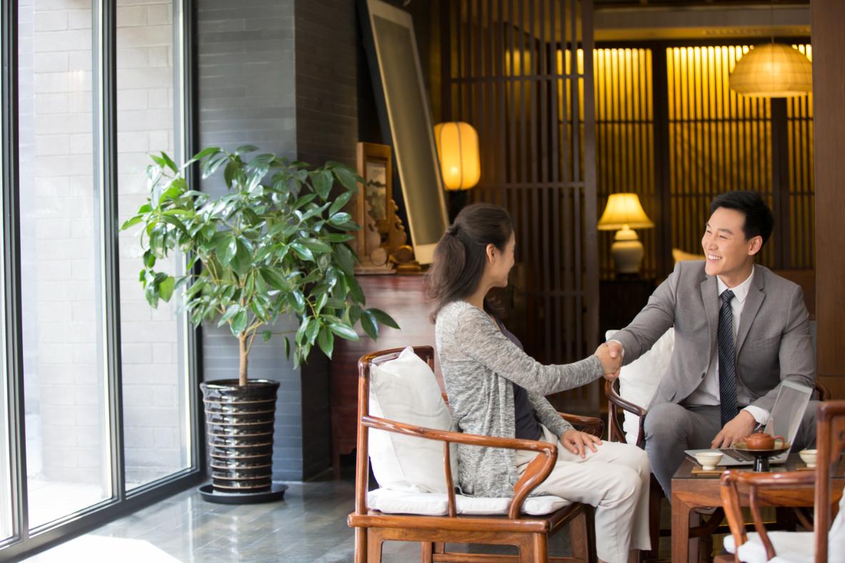 elegant lobby design at The Peninsula Beijing luxury hotel