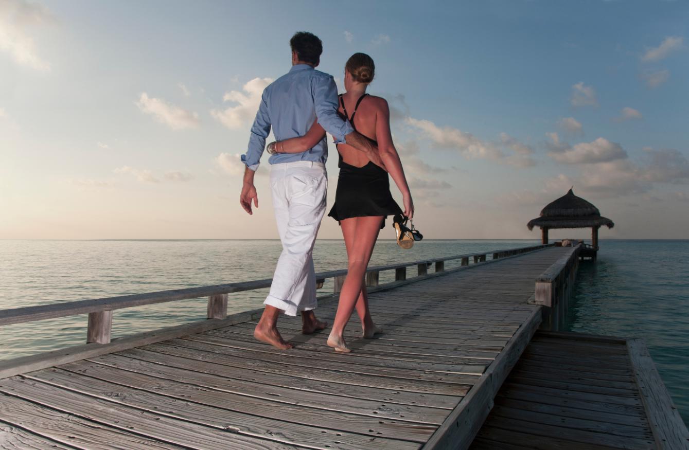 romantic overwater villa in Maldives honeymoon destination
