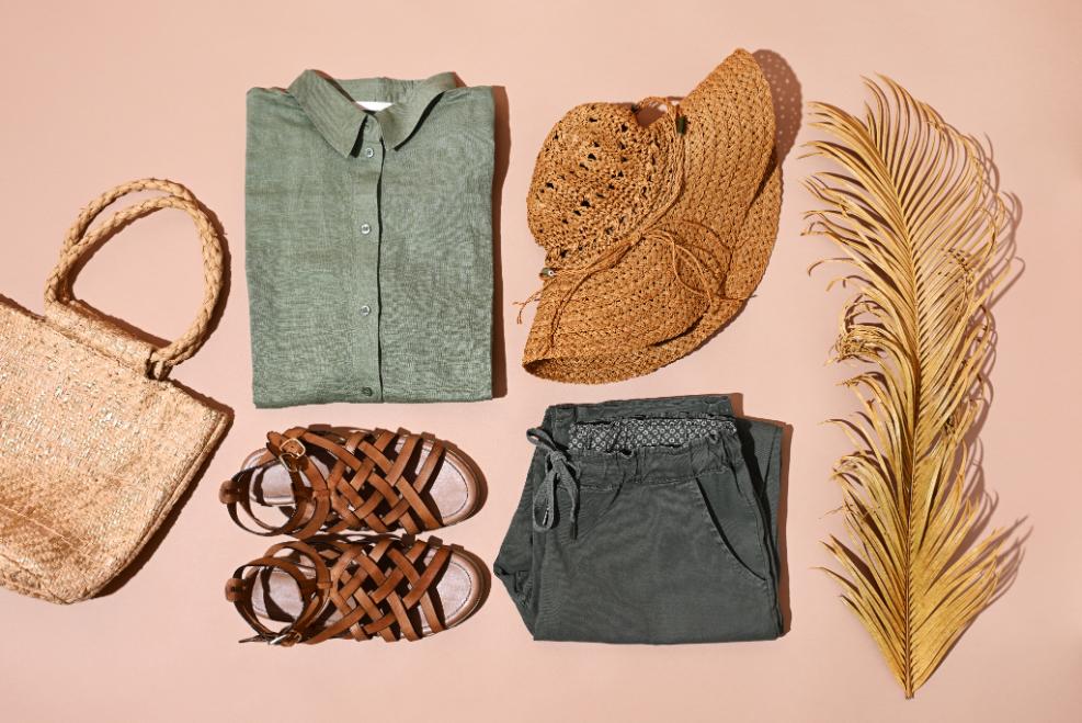 Eco-friendly cotton clothing displayed as sustainable fashion