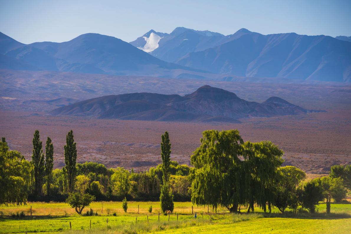 Ancient Machu Picchu ruins high in the Andes mountains in Peru