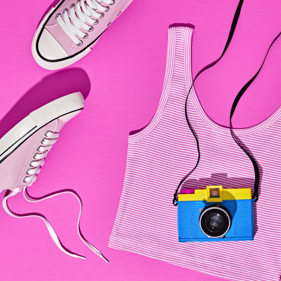 Elegant little black dress styled for evening fashion look