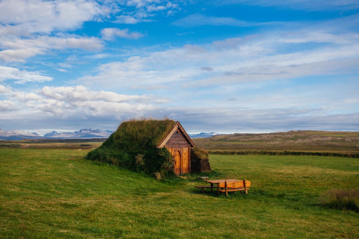 Iceland adventure travel destination with glaciers and volcanoes